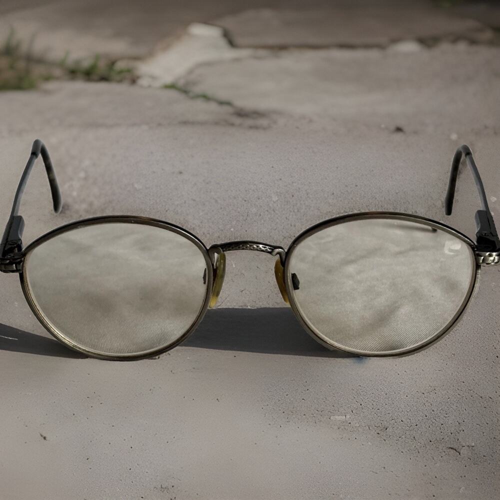 Vintage Gitano 111 Gray Metal Oval FRAMES ONLY